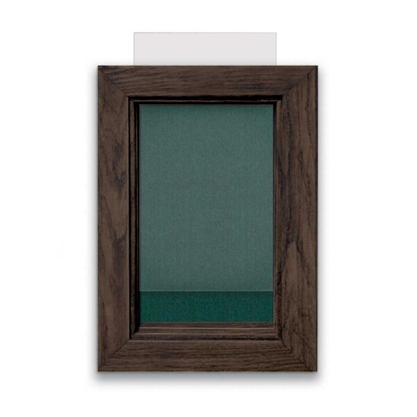 Indoor Enclosed Combo Board, 72"x36", Black Frame/Burgundy & Medium Grey